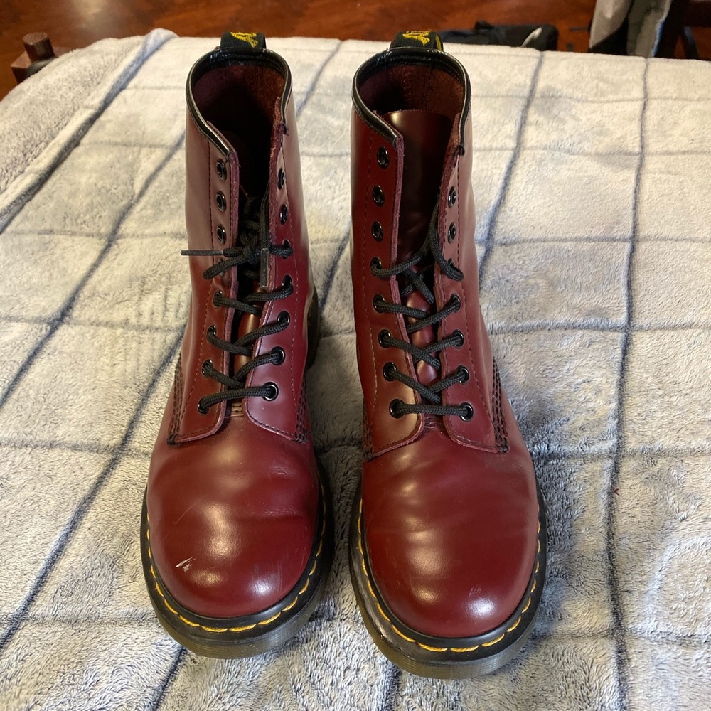Maroon Doc Martens